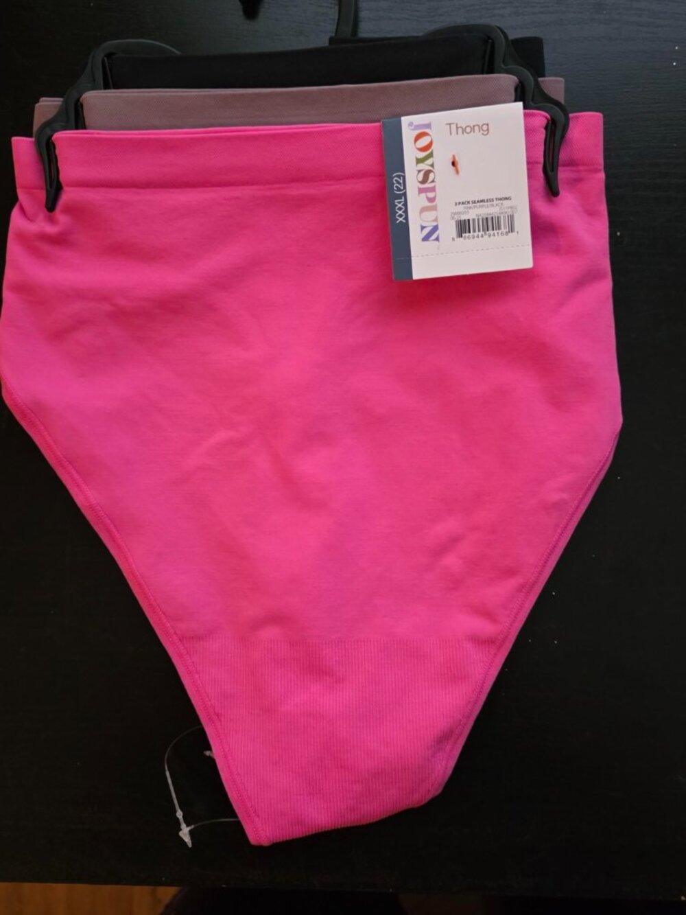 Joyspun Women's Seamless Thong Panties 3-Pack Size XXXL (22)